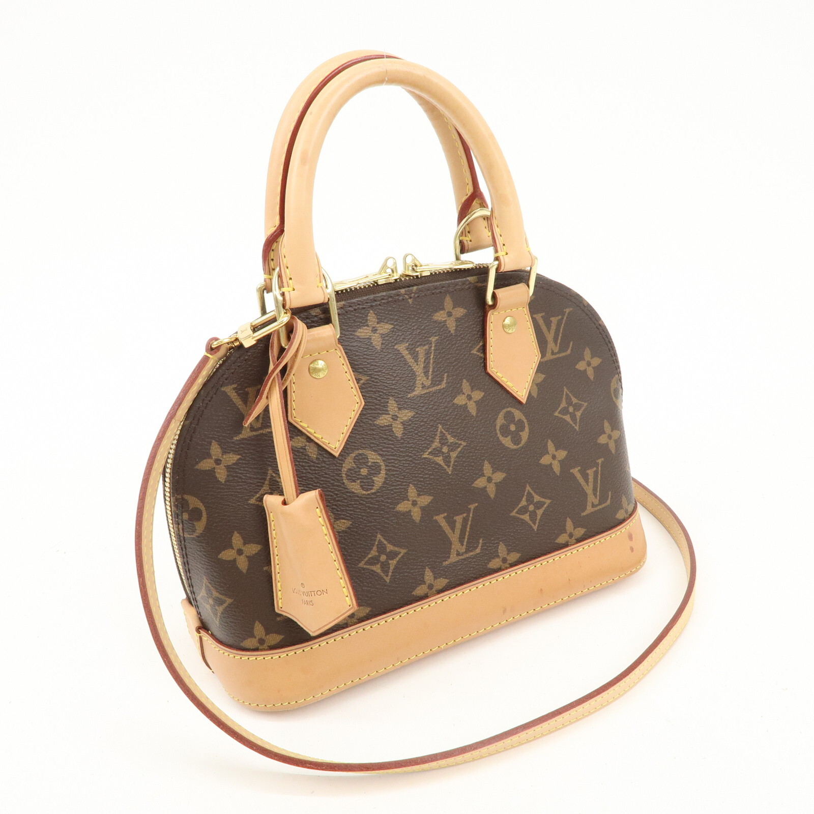 Louis Vuitton Monogram Alma BB 2Way Hand Bag Strap 100cm M53152 Auth Used