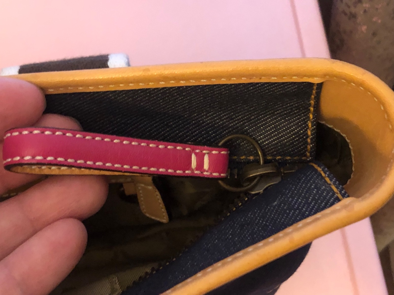 COACH Hampton Weekend Mini Tote Bag Blue Denim Pink Y2K B04M-4497 Vintage w/ TAG