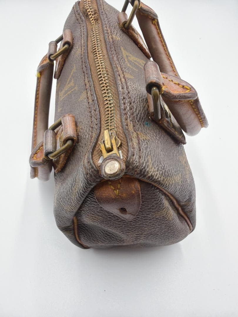 LOUIS VUITTON Mini Speedy Monogram Canvas Brown Vintage Authentic From Japan