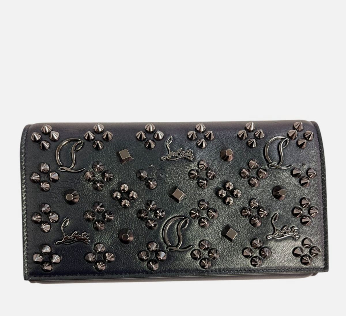 Christian Louboutin Women’s Green Paloma Louinthesky Leather Small Clutch Bag