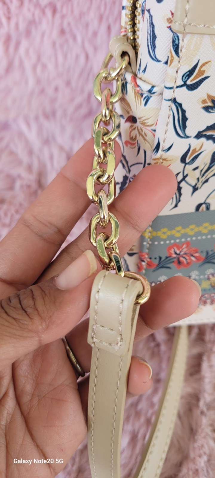 Spartina 449 Retreat Genevieve Crossbody Bag Floral Design Leather Trim NWOT