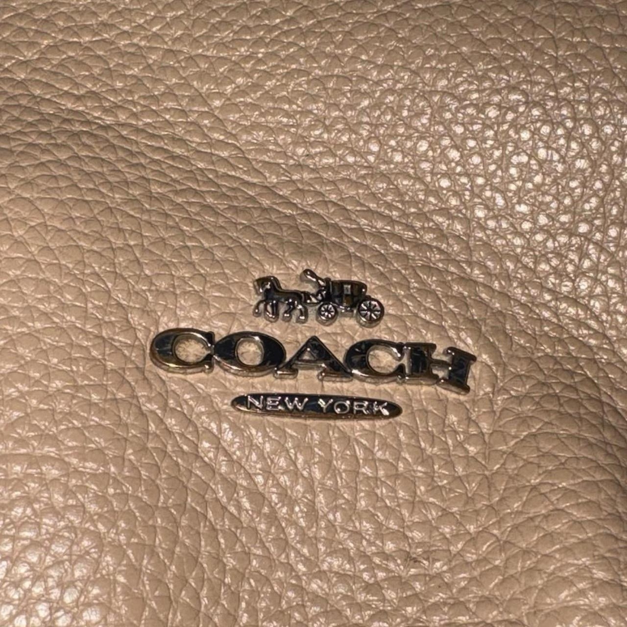 Coach Woman’s Kacey Pebbled Leather Satchel Bag – Taupe Color