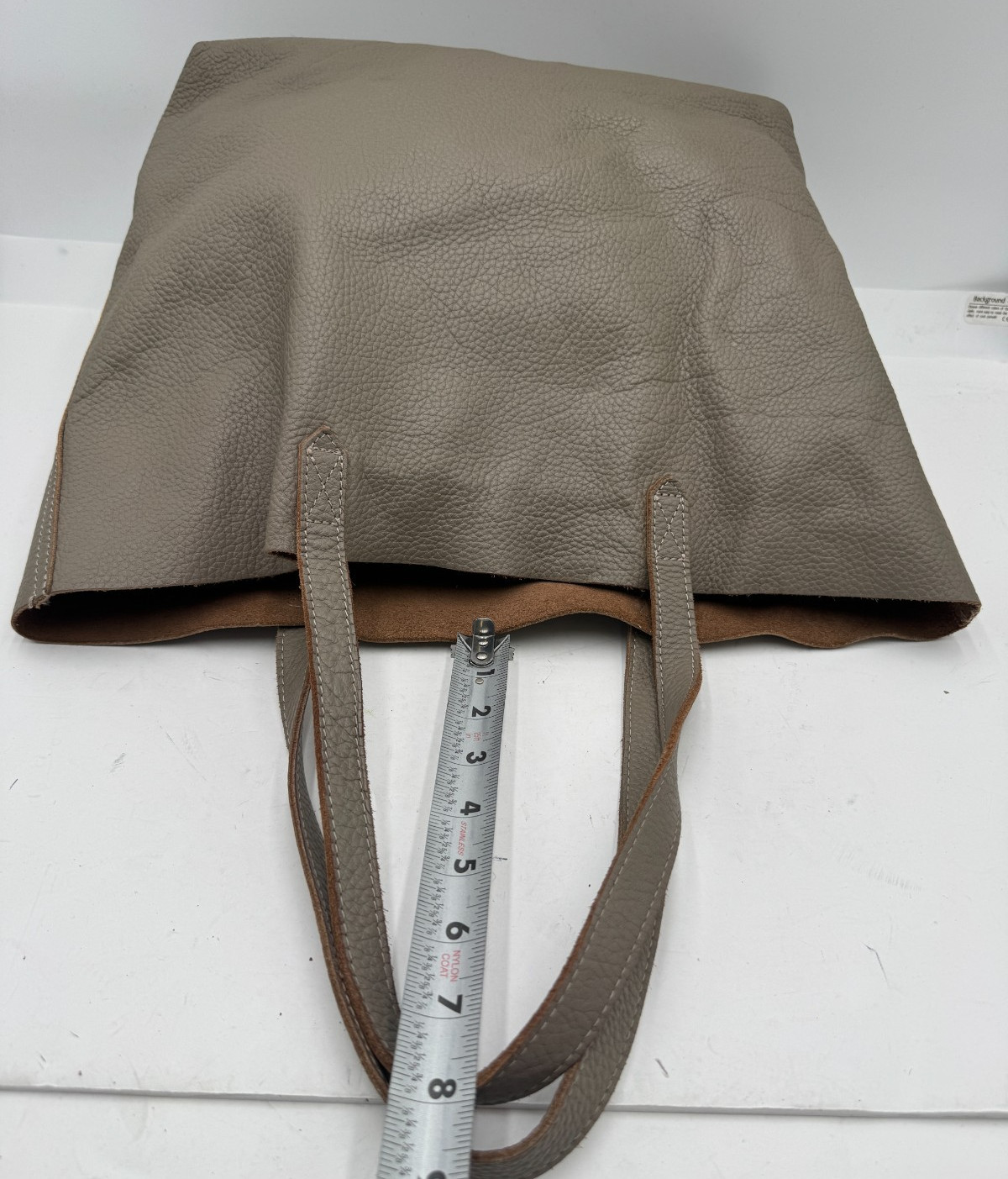 Cuyana Classic Structured Women’s Handbag Brown Leather Double Handle Tote Bag