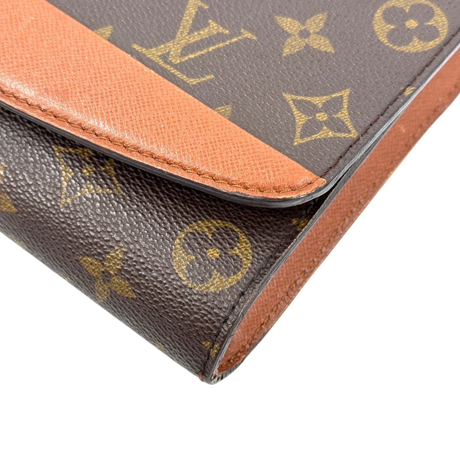 LOUIS VUITTON Bordeaux Brown Monogram Canvas 2WAY Flap Shoulder Bag v M51797