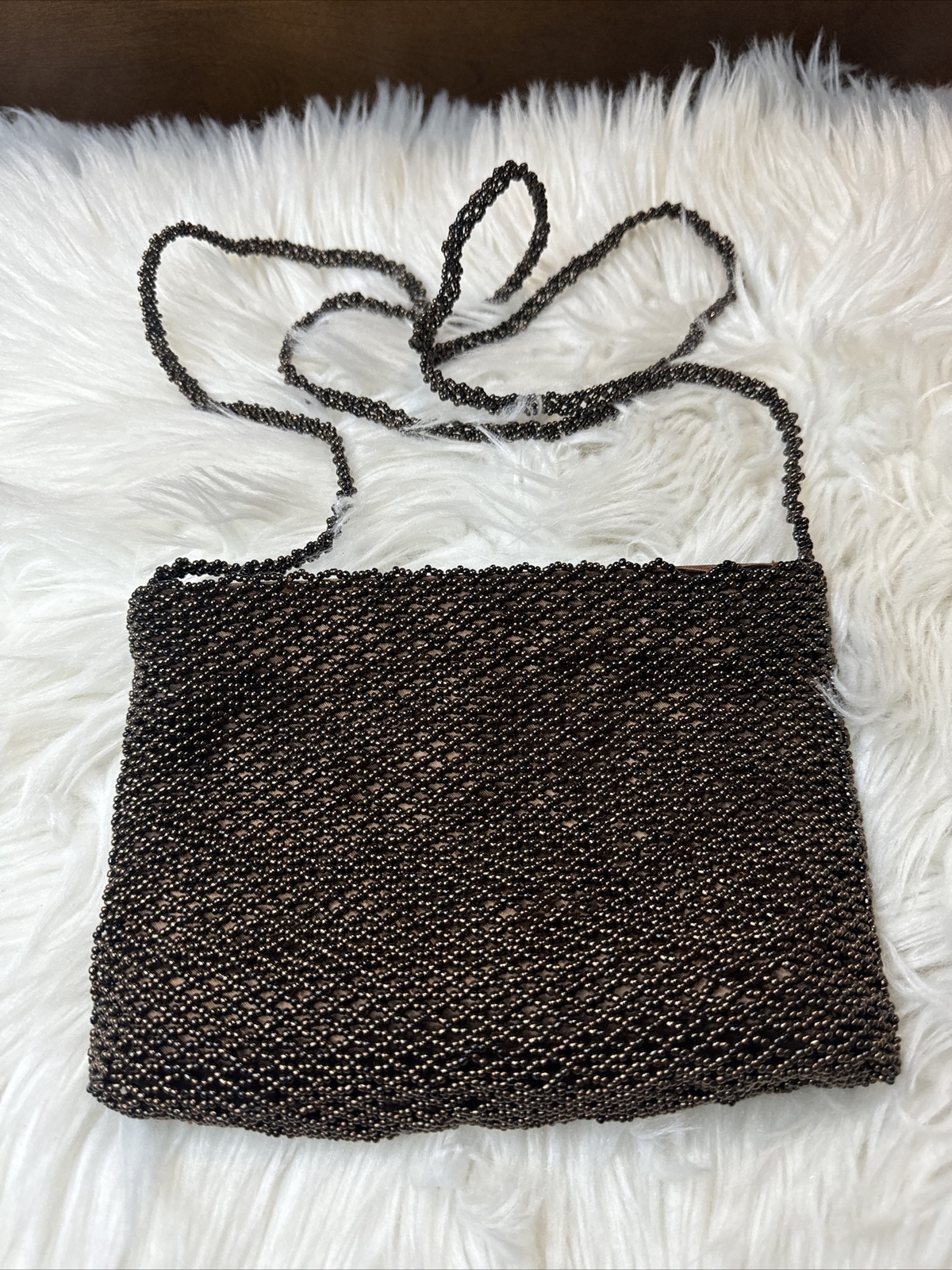 VTG Vanessa Paris-New York-London Purple Chocolate Brown Shoulder Bag/Purse NWOT