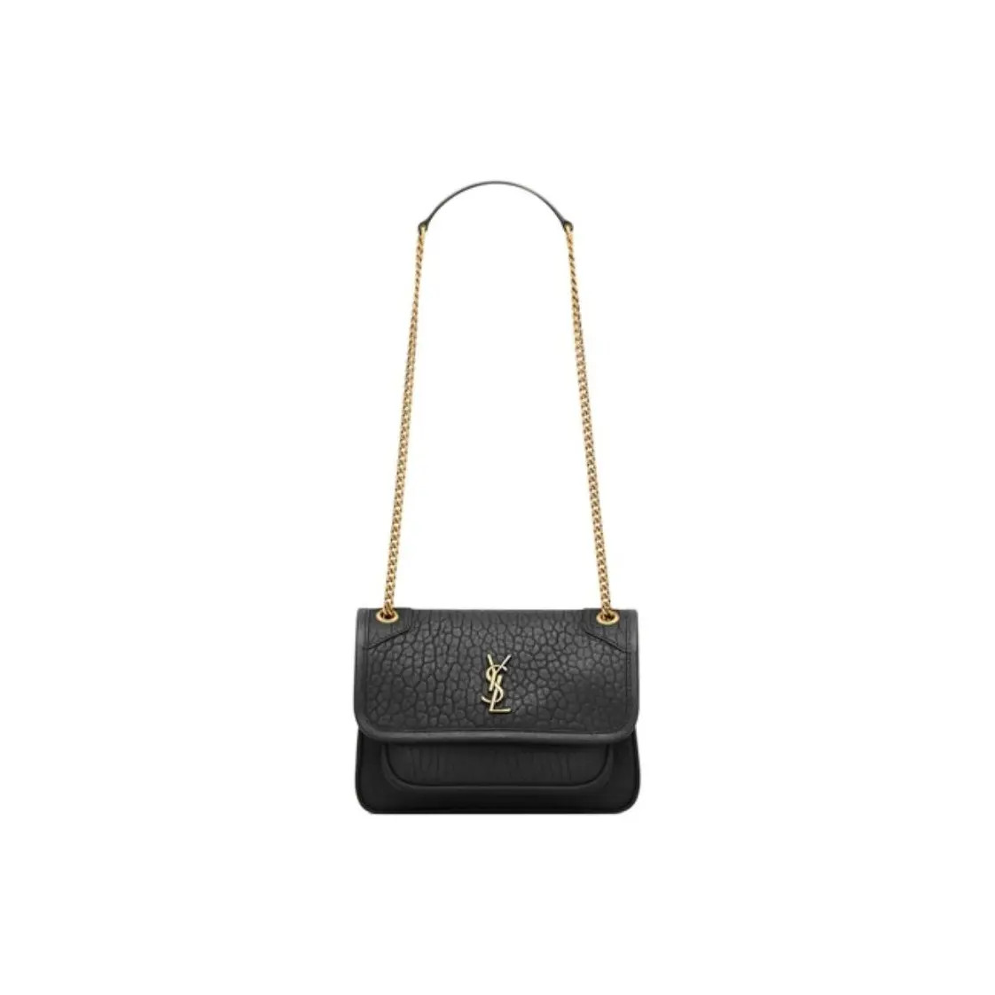 SAINT LAURENT YSL Niki Mini Crossbody Shoulder Bag Women’s Black 7.2×2.7×4.7 in