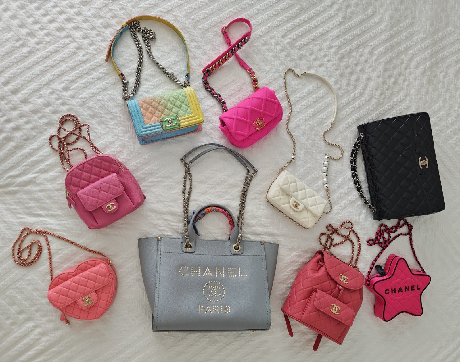 Chanel 19 Waist Belt Bag Neon Pink Jersey