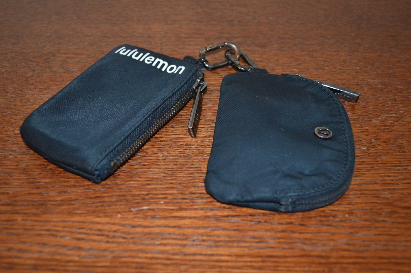 Lululemon Dual Pouch Keychain Wallet Black Coin Pouch