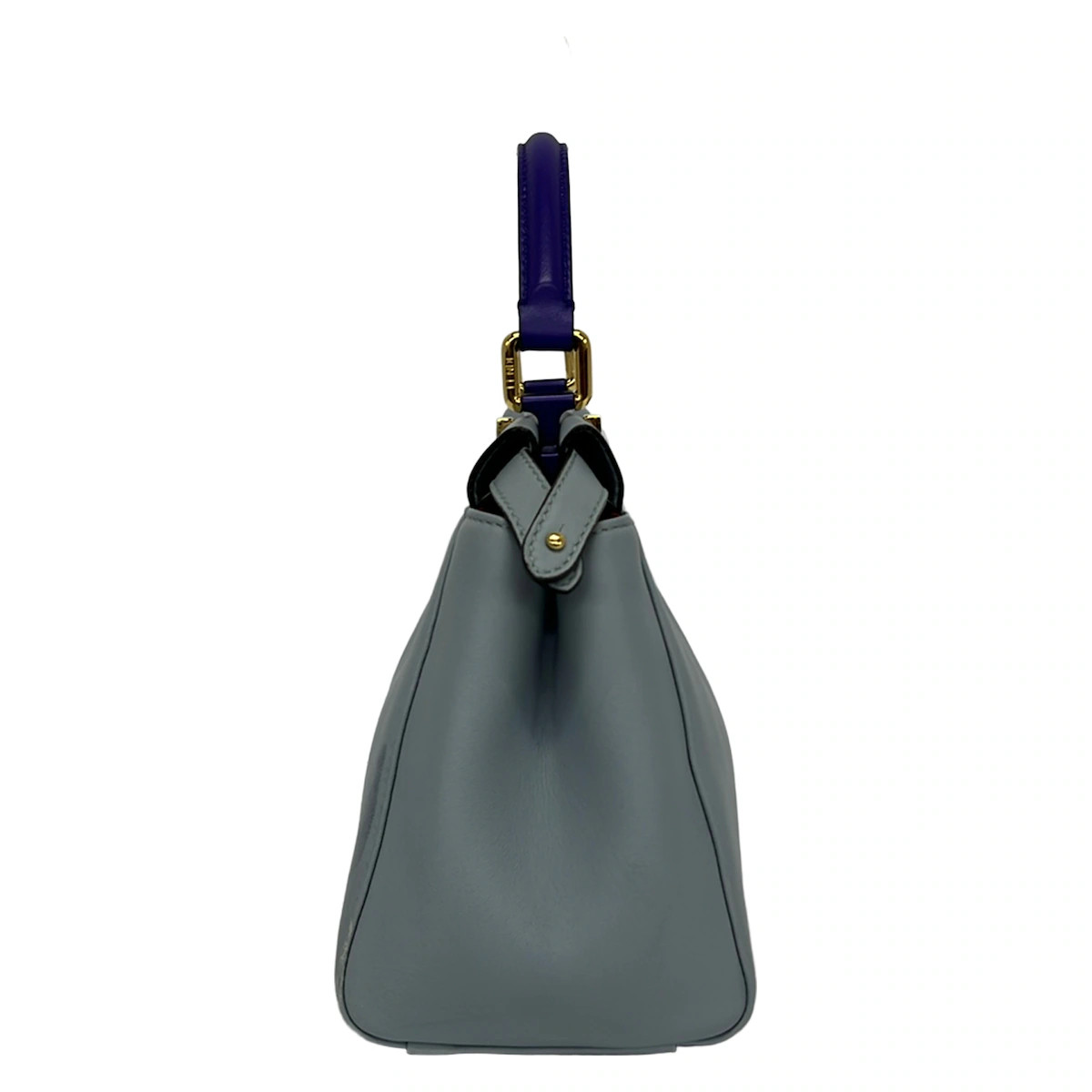 FENDI Peekaboo Iconic Small/Seleria 8BN244 Light Blue Leather Handbag