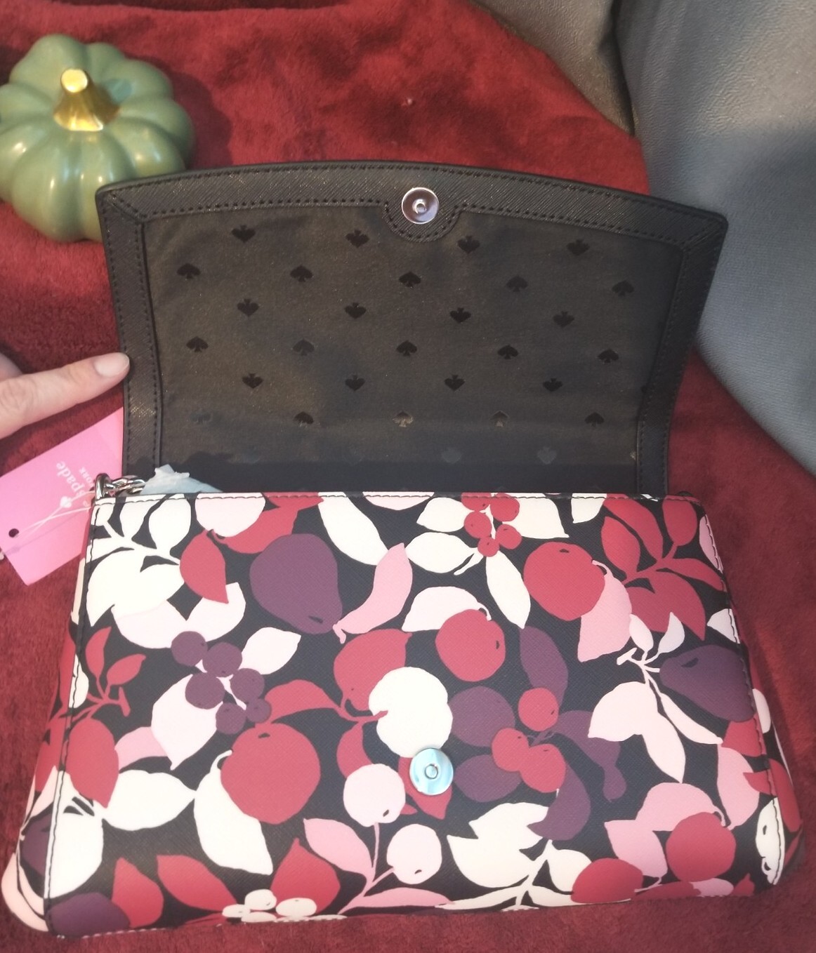 New Kate Spade Greer Crossbody Fruit Foliage Purse Handbag
