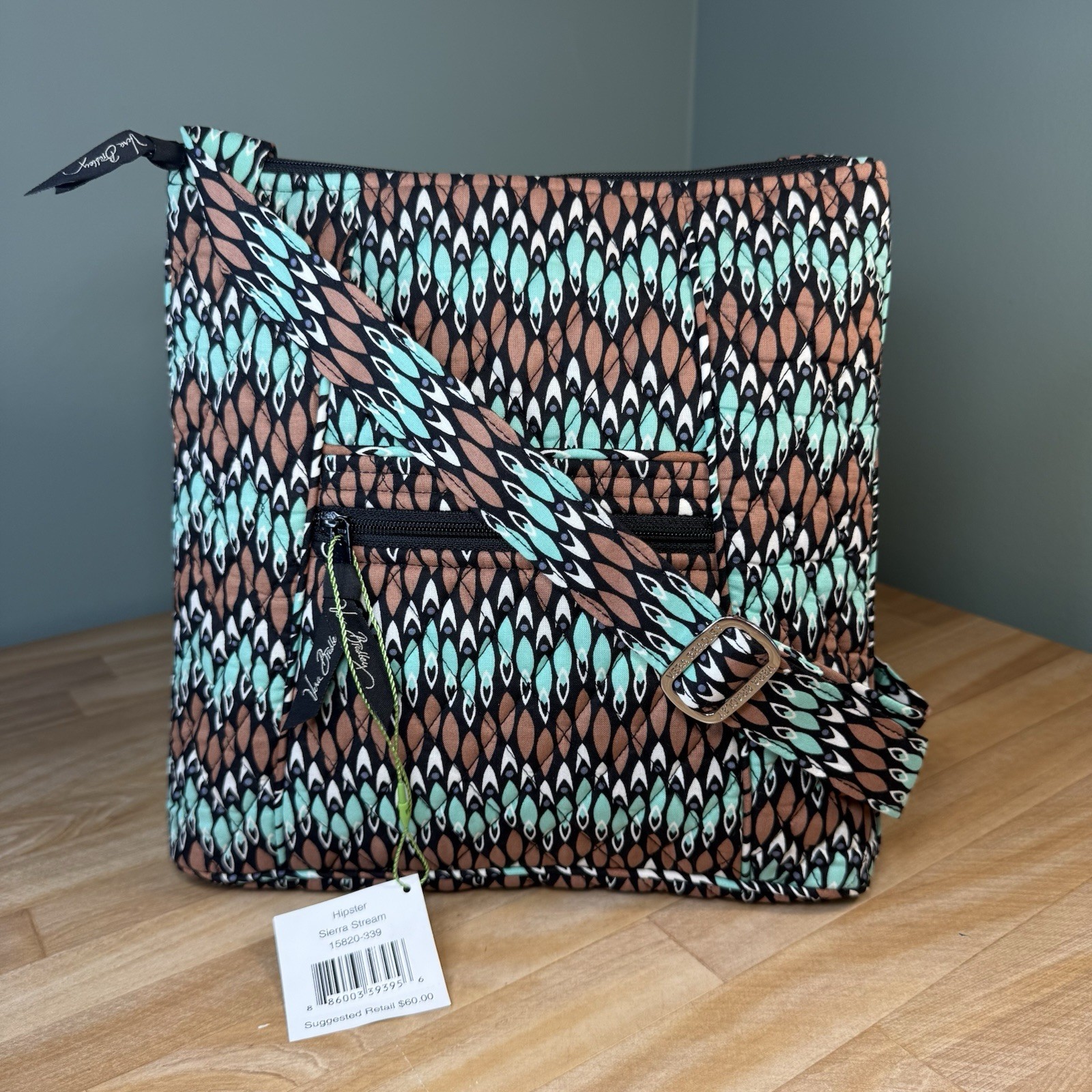 NWT Vera Bradley Sierra Stream Hipster Crossbody Shoulder Bag Purse Earthy BOHO