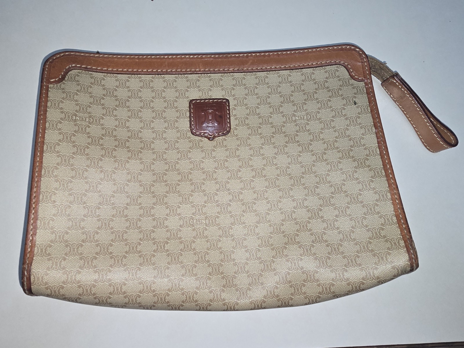 Celine Light Macadam Zip Pouch