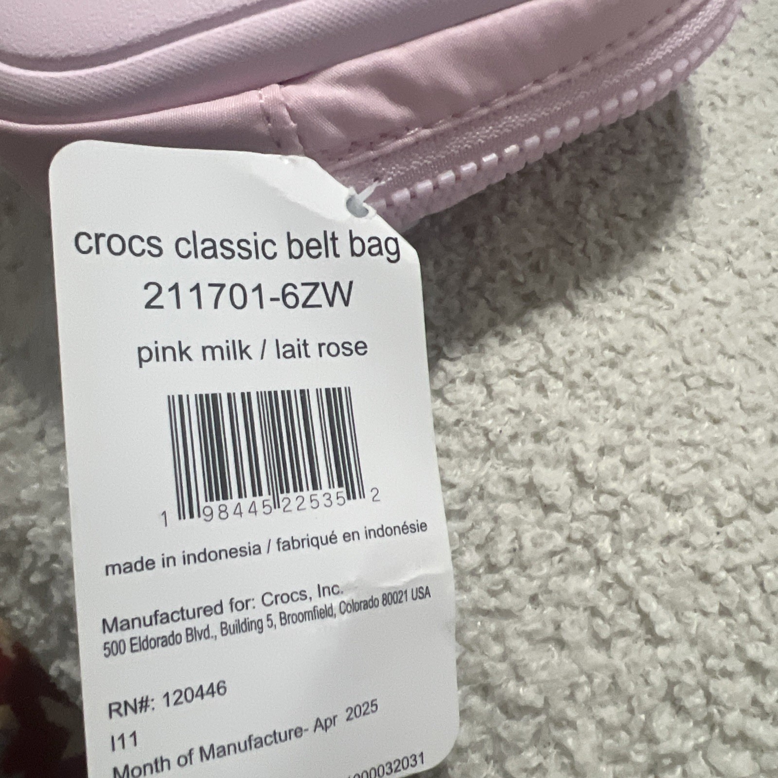 NEW CROCS Classic Belt Bag Pink