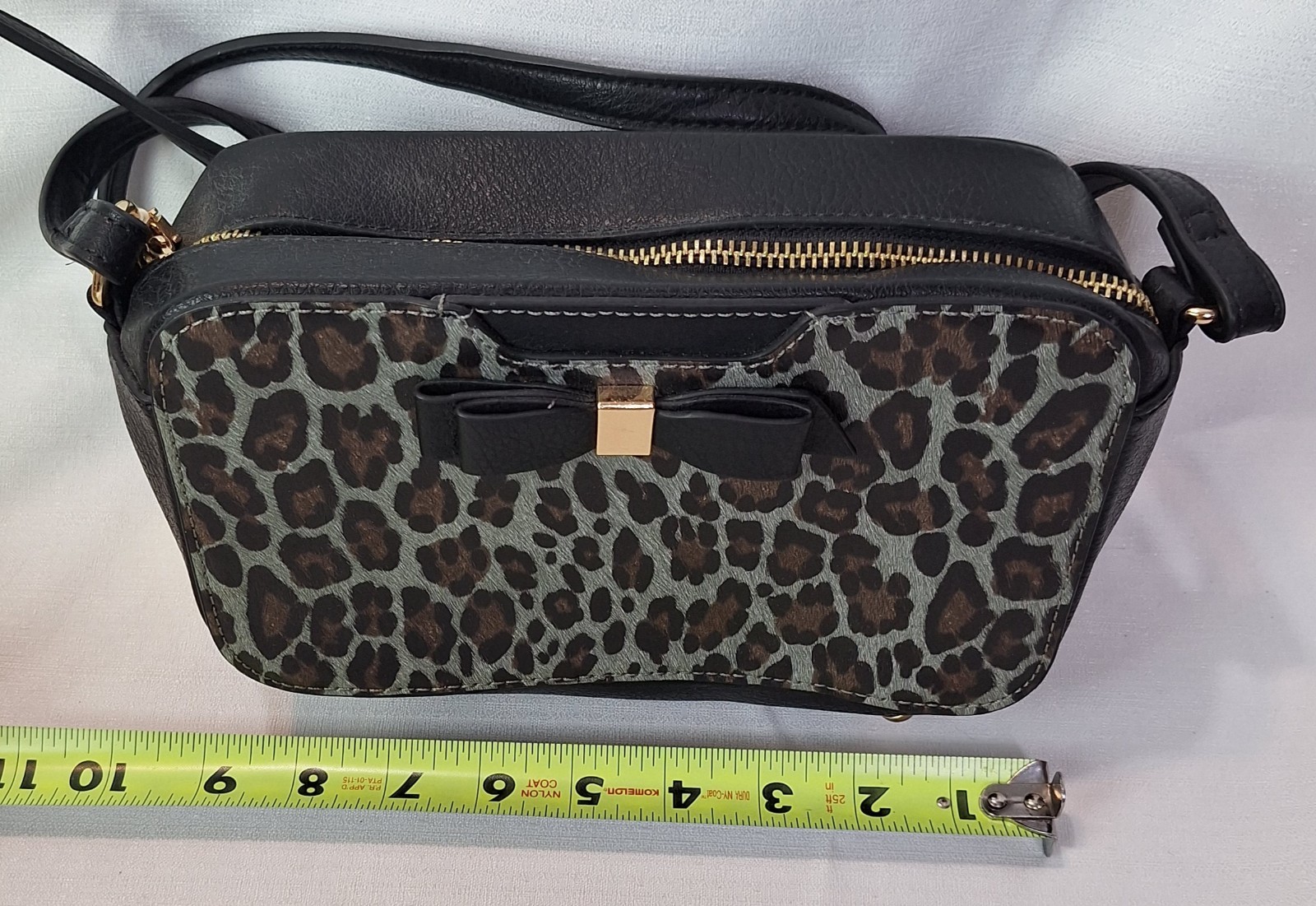 Alyssa Vegan Lead Free Leopard Print Crossbody Purse LA New York Milan NWT