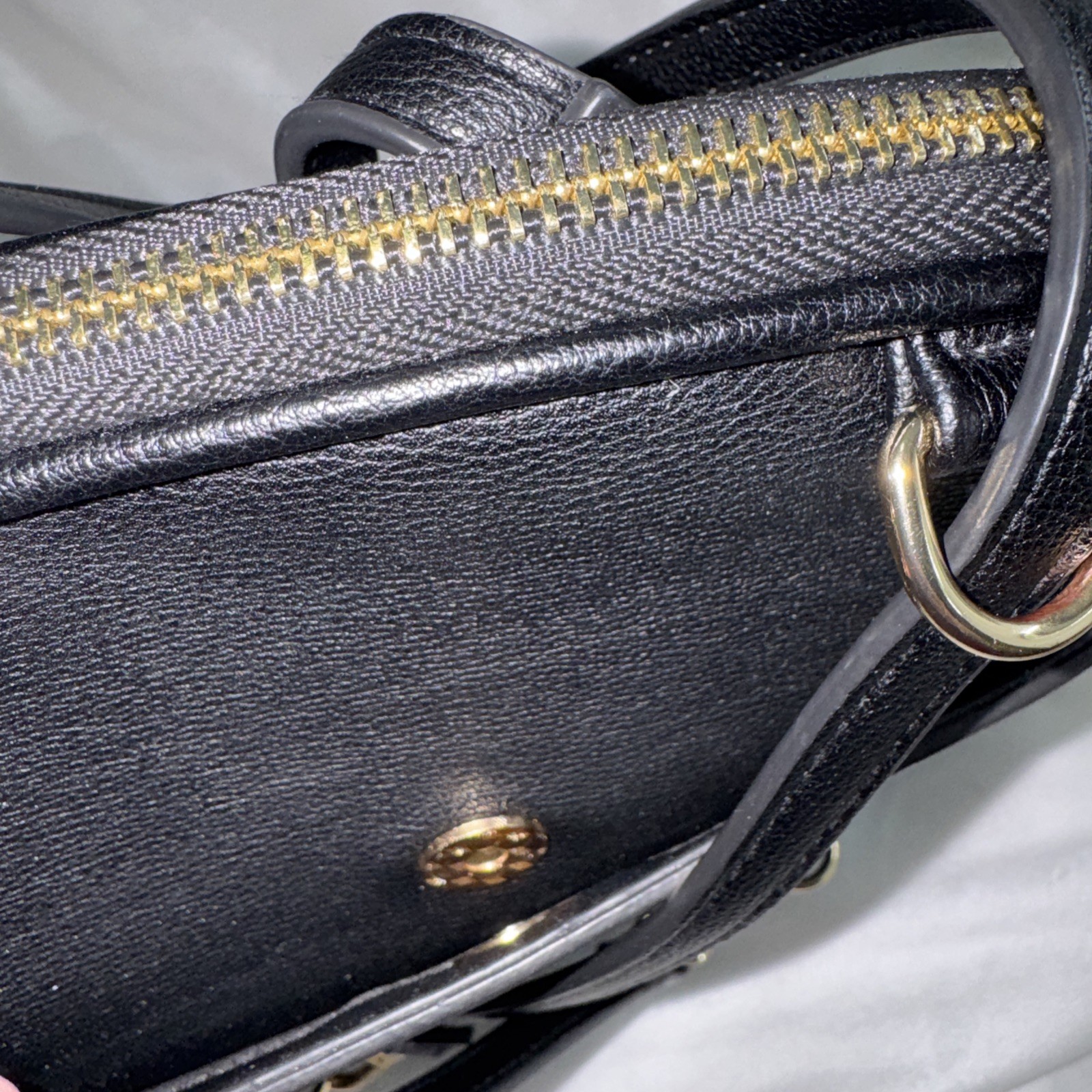 Miztique Black Faux Leather Backpack