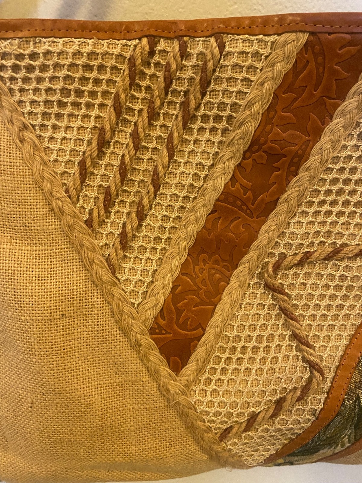 Sand Color Burlap Carry Bag