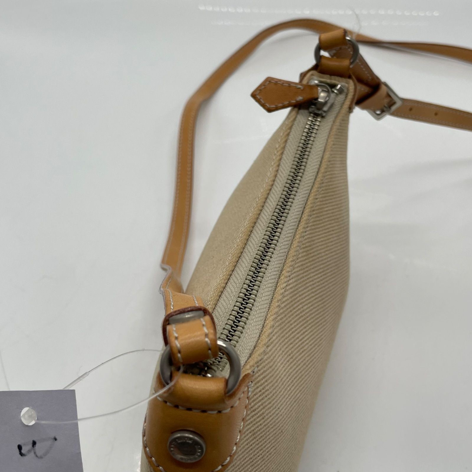 Burberry Blue Label Shoulder Bag Canvas Leather Beige Nova Check Authentic