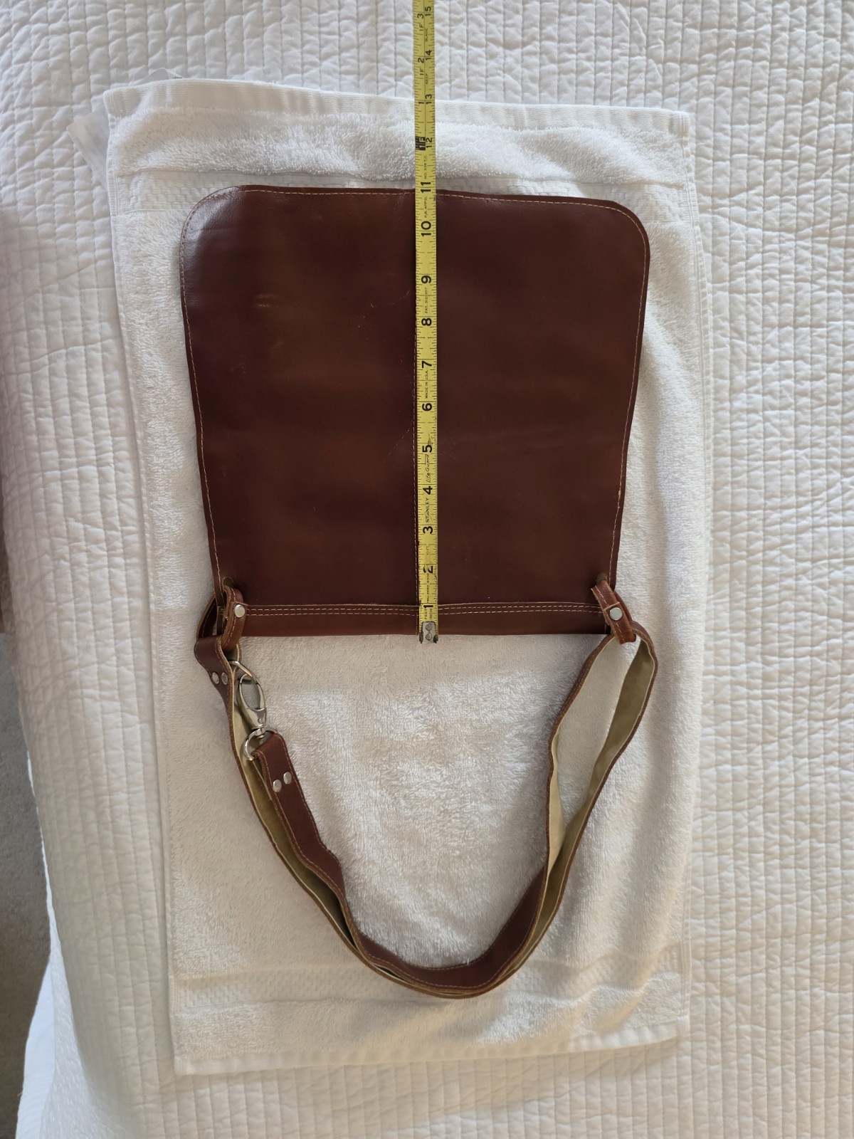 Handcrafted Fully Leather Crossbody Purse with Adjustable Strap for Women Brown