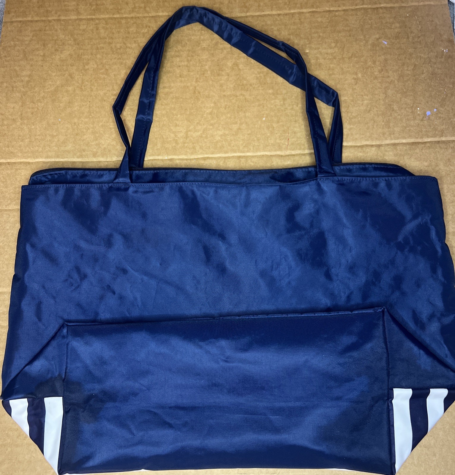 Nautical Shoulder Bag, Tote Carry All Bag Blue and White Stripped Amalfi Italia