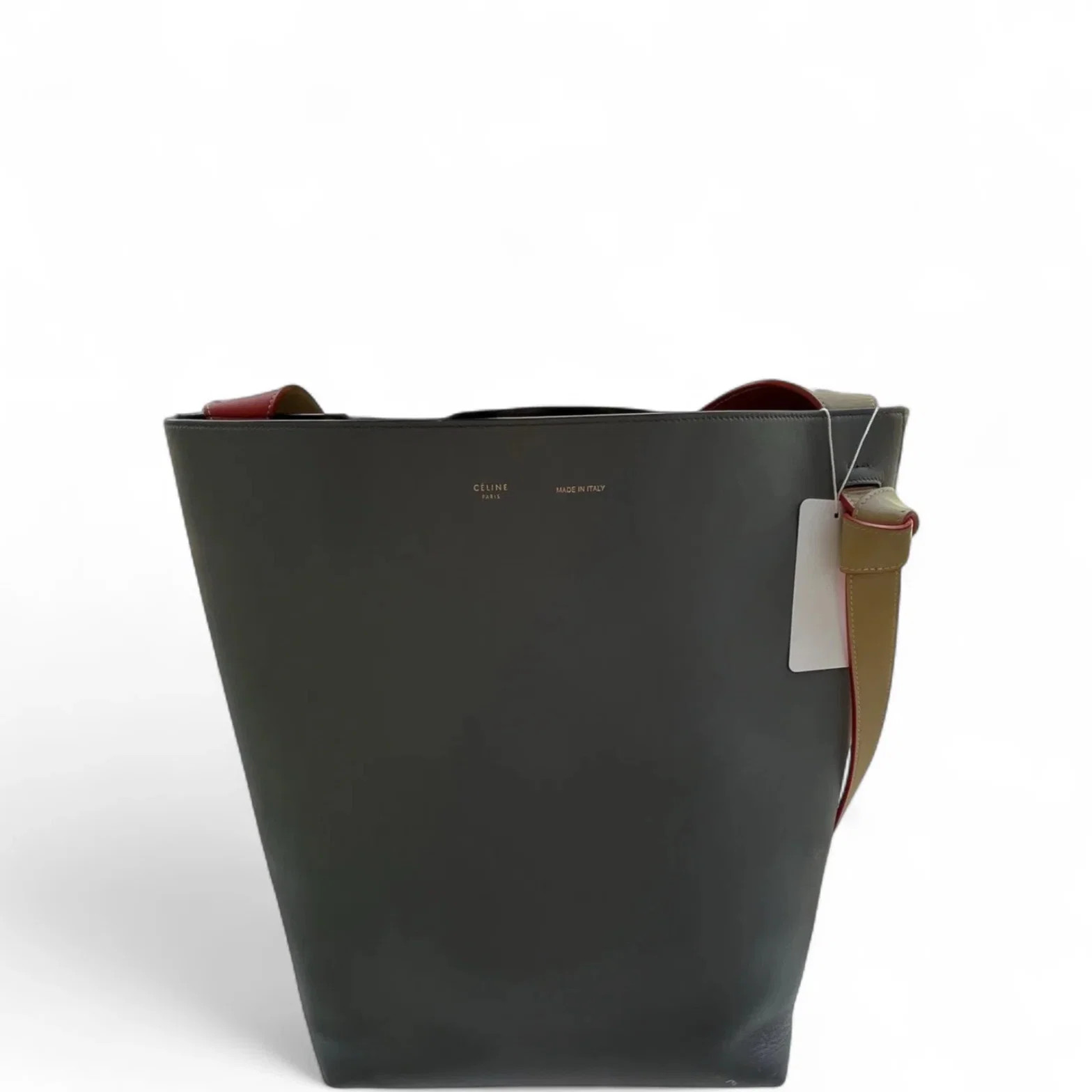 Celine Bucket Blue Tan Red Calfskin (dj071526a0r)
