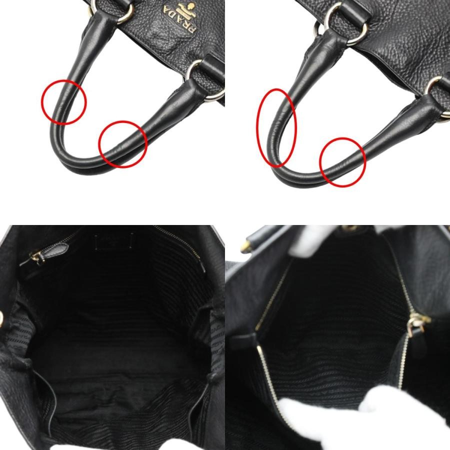 PRADA Bag: VITELLO PHENIX 1BG865 2E8K Black W46H34D13cm w/o accessories;–