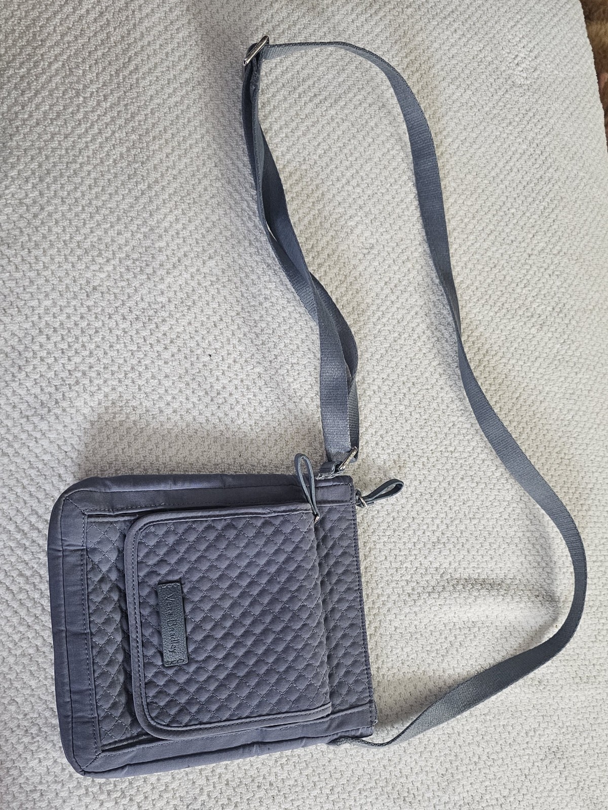 Blue-Gray RFID Mini Hipster Quilted Microfiber Vera Bradley Crossbody Bag Purse