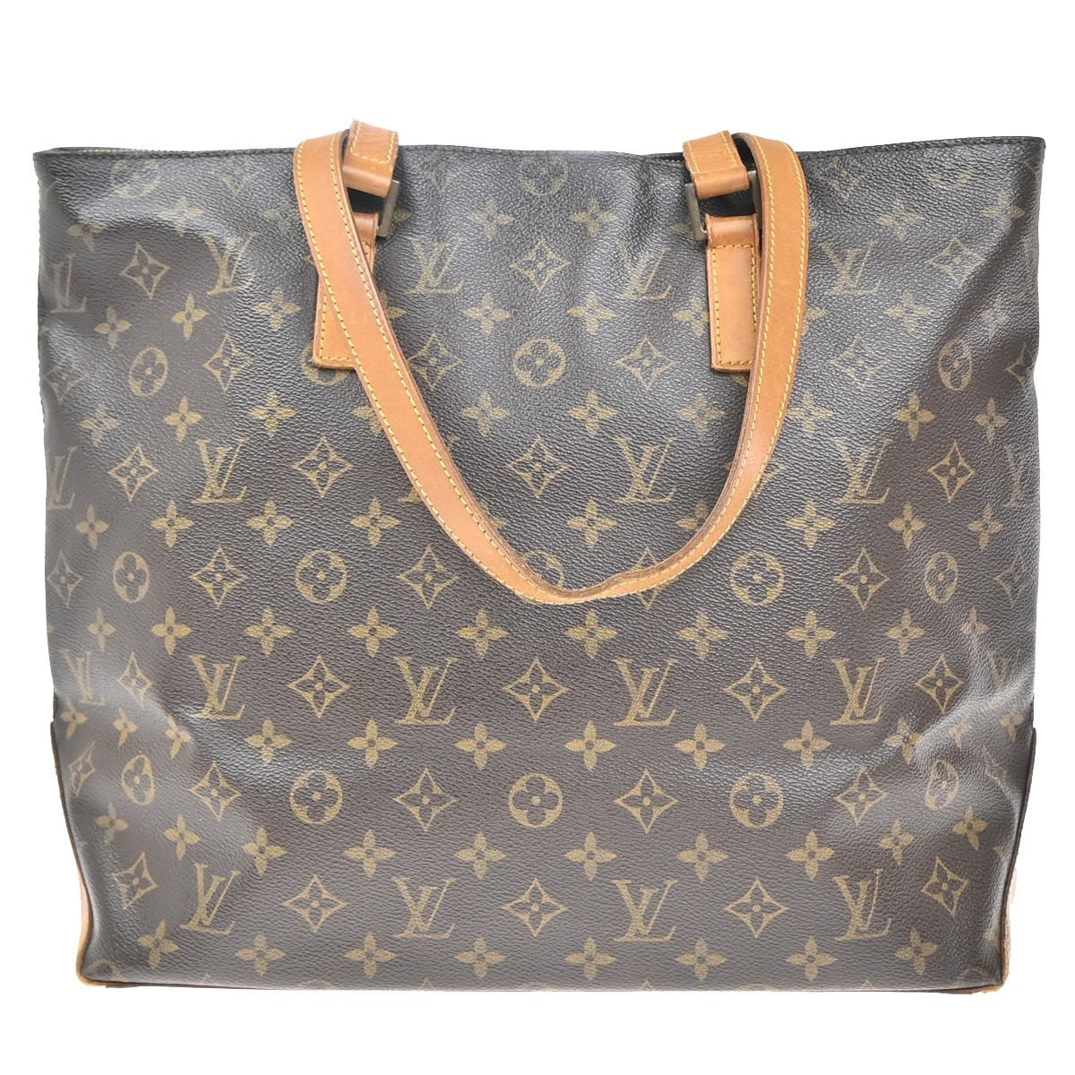LOUIS VUITTON Cabas Mezzo Shoulder Bag Monogram Leather Brown M51151 34EG306