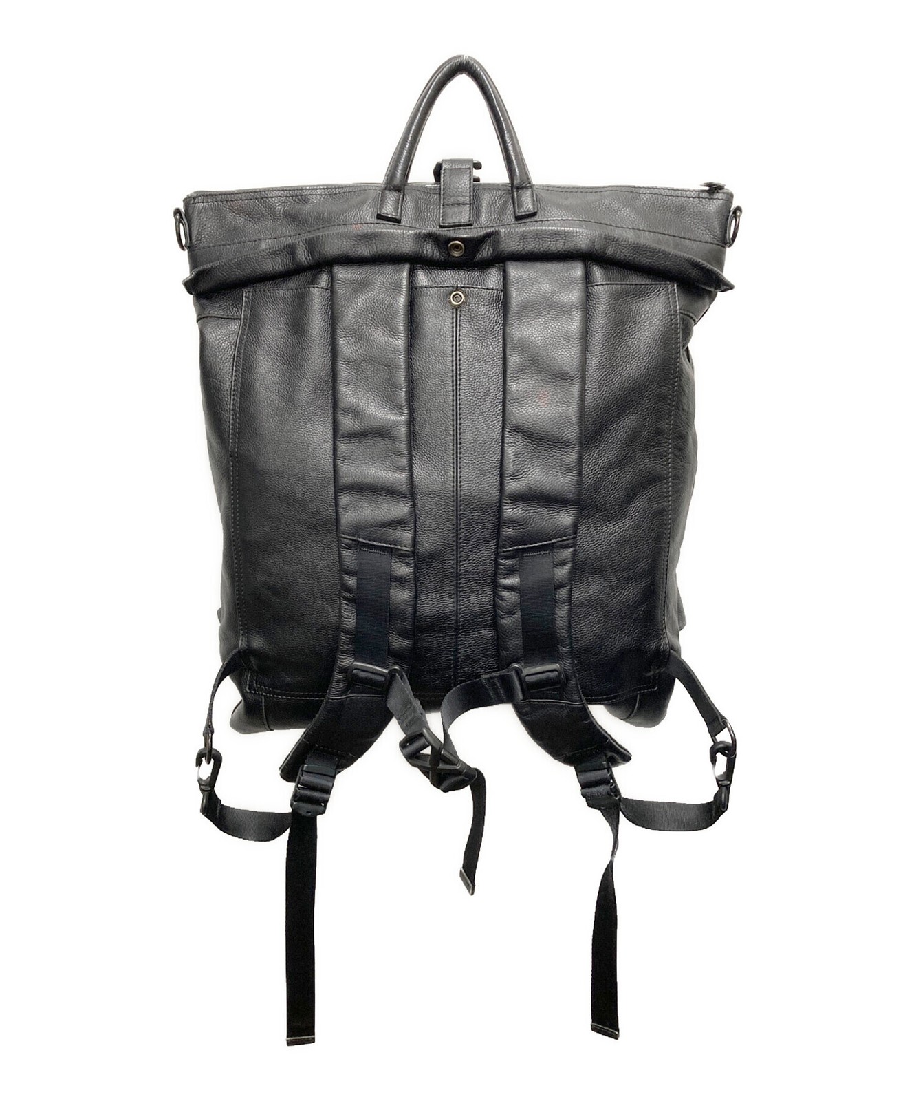 F CE 2Way Bag Black Leather Authentic From Japan