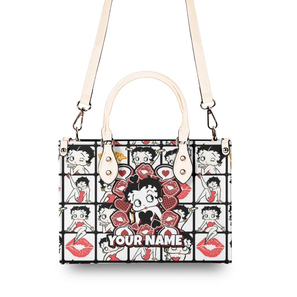 Personalized Betty Boop Leather Handbag, Handbag Gift for Woman, Valentine Gift
