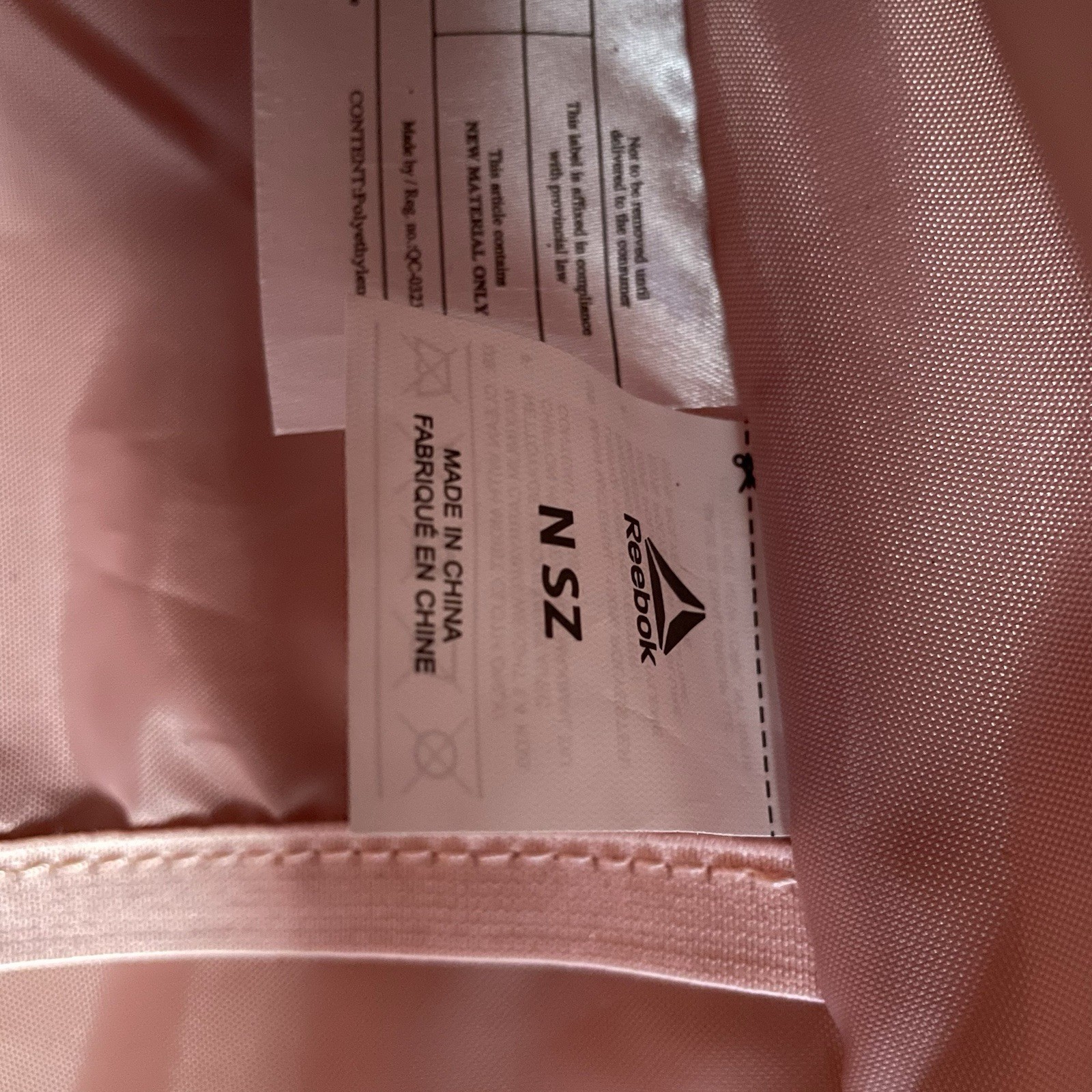 Reebok Light Pink Crossbody Top Handle Purse 100% Polyester