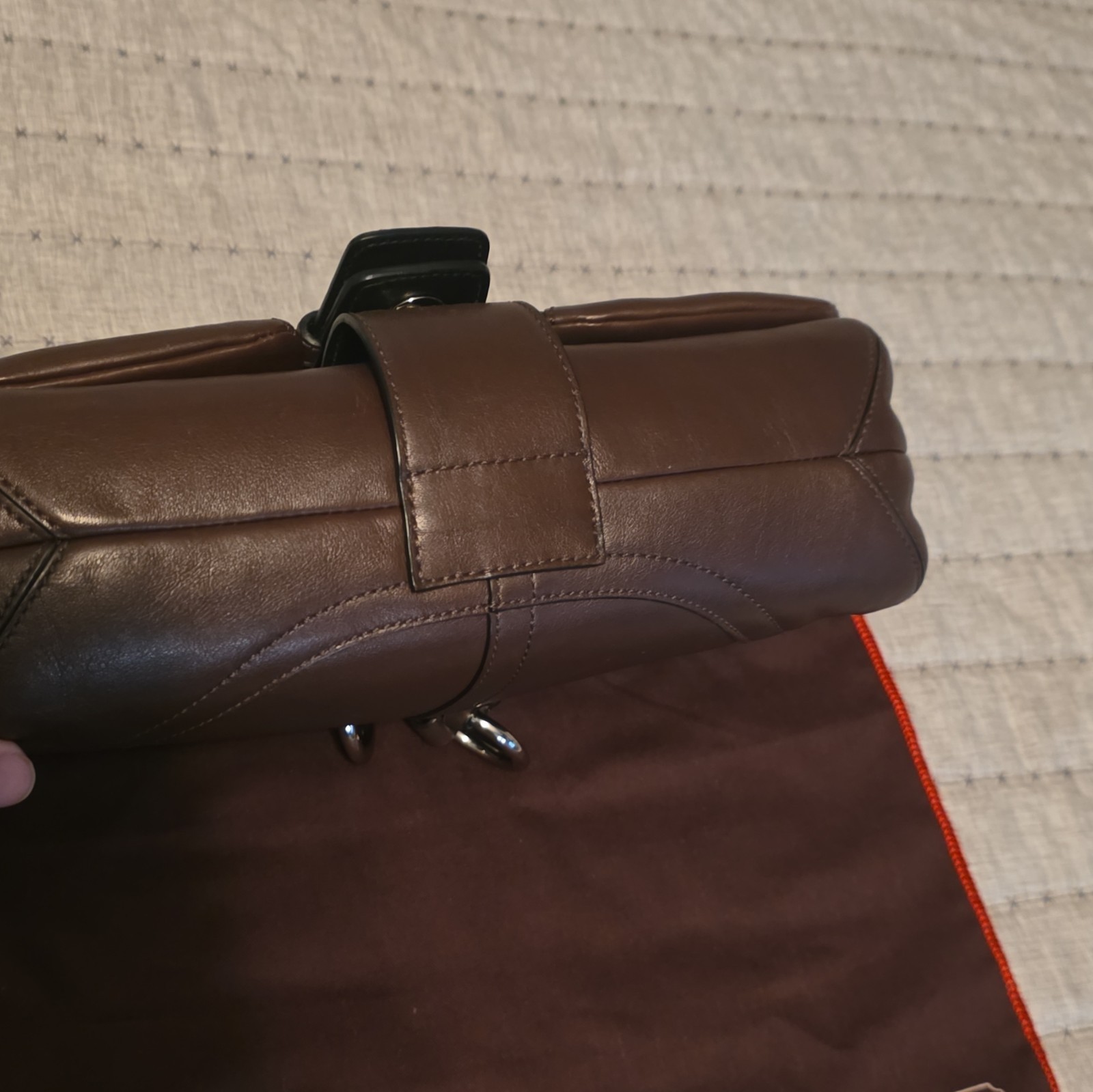 Coach MEDIUM 3653 Vintage Soho Chocolate Brown Leather Shoulder Bag