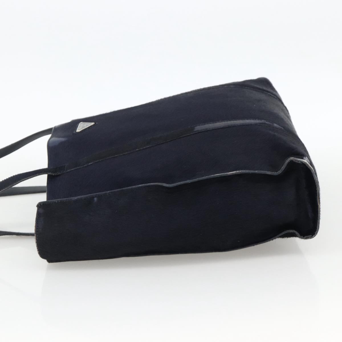 PRADA Tote Bag Harako leather Navy Auth 167194