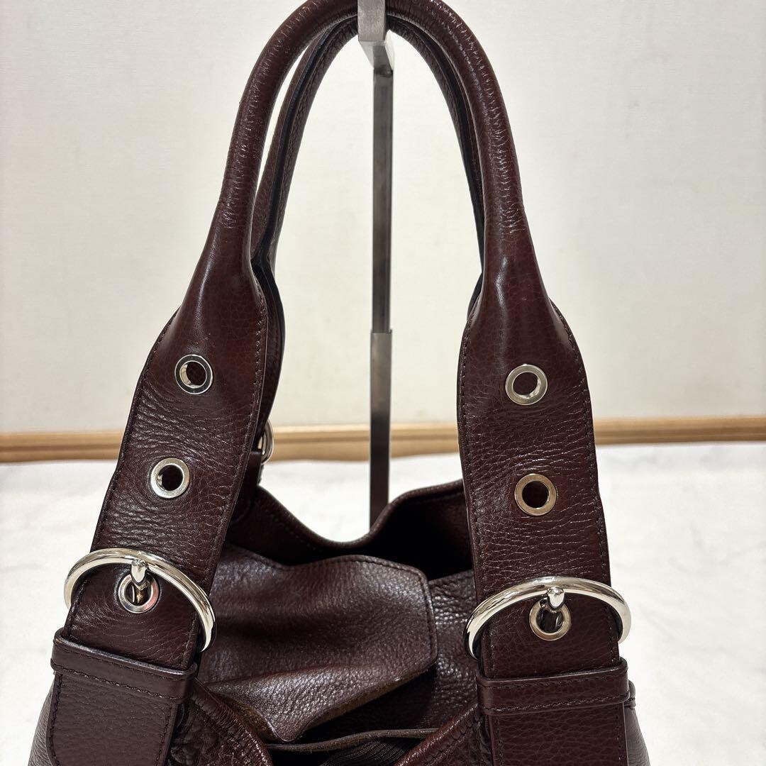 HIROFU Tote bag SOHO Leather Brown Authentic From Japan