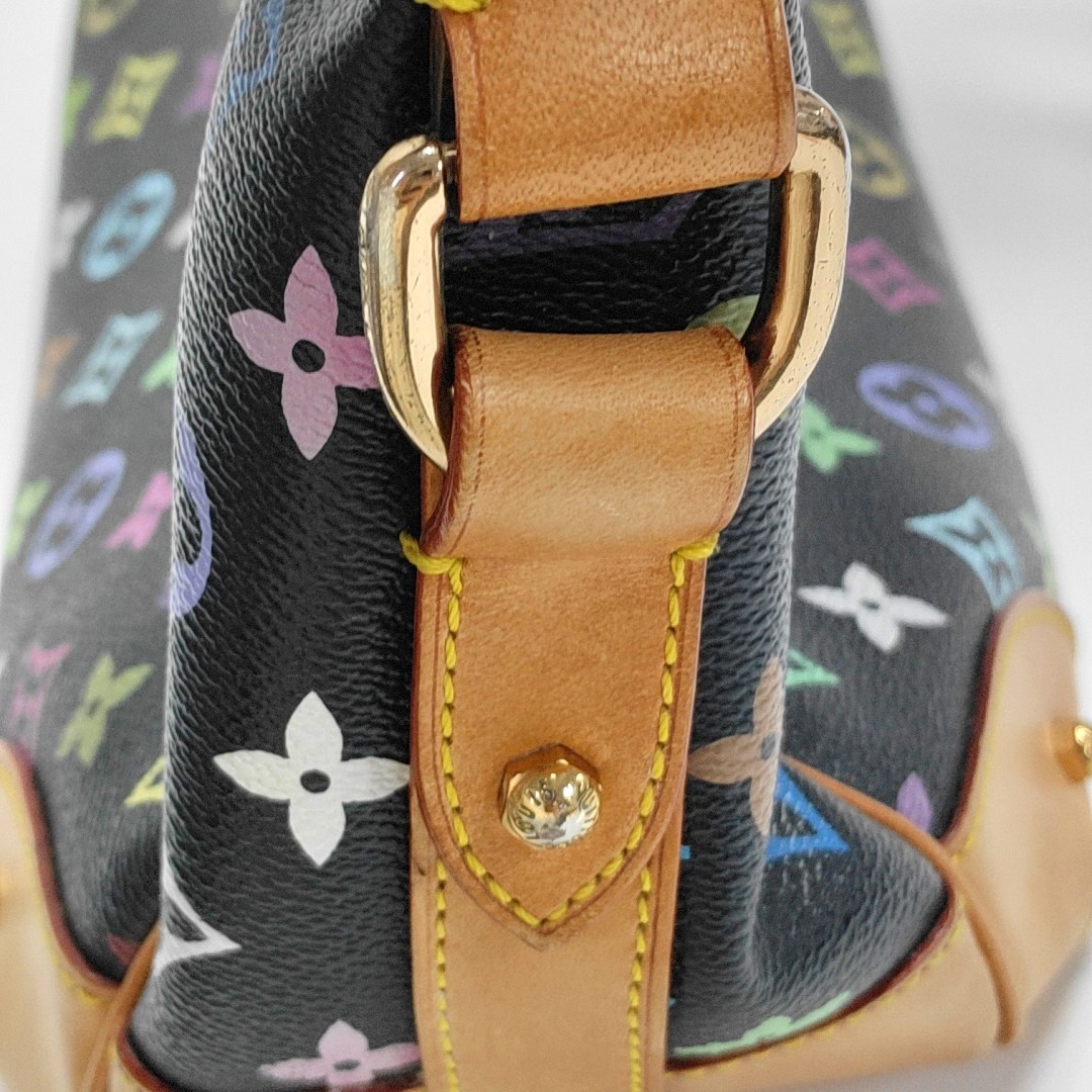 Louis Vuitton Greta Hobo Shoulder Bag Black Multicolor Monogram Canvas M40196