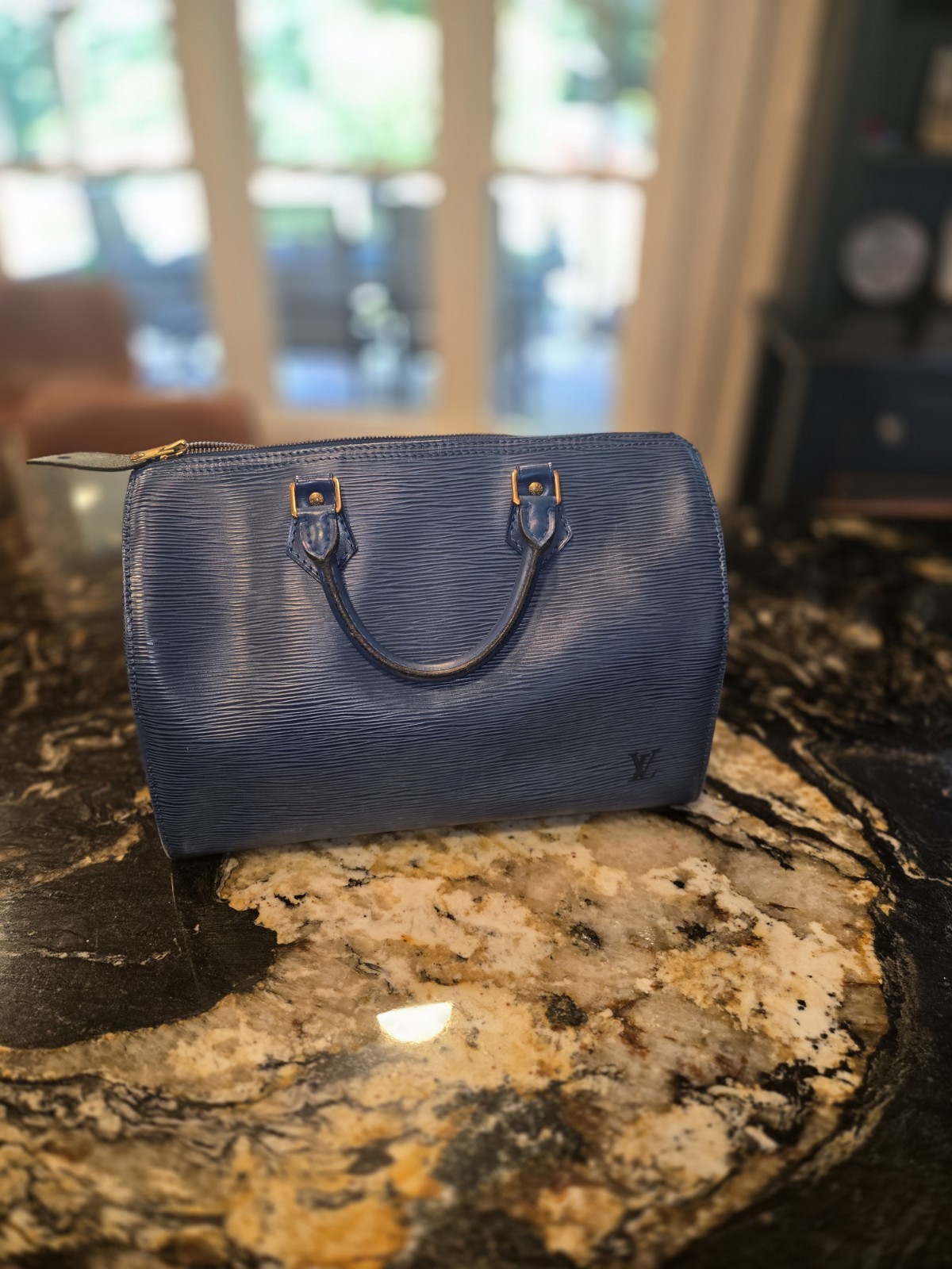 Authentic Vintage Louis Vuitton Epi Toledo Blue Speedy 30