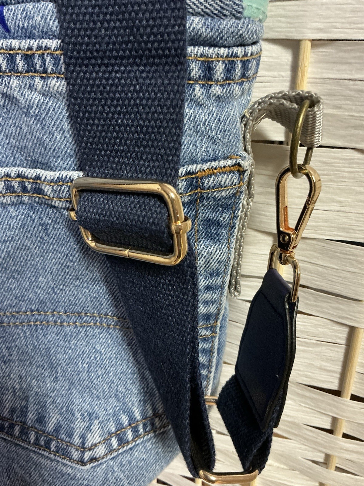 Lidia’s Bags, Handmade Recycled Jeans Denim, Crossbody Tote Purse NWT