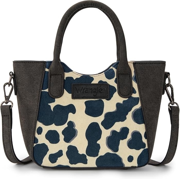 Wrangler Small Crossbody Bag Black Cowprint NWT Ships Next Business Day