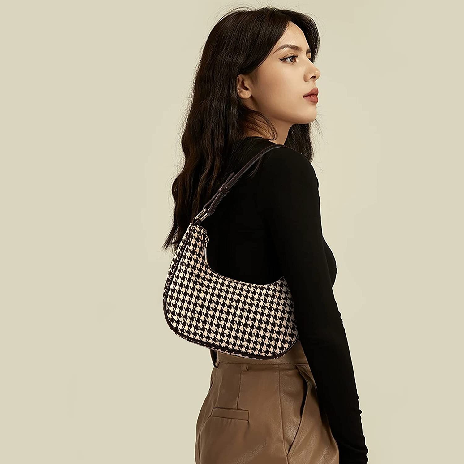 Handbag Crossbody Trendy Shoulder Bag Small Coffee Color Women Detachable Strap