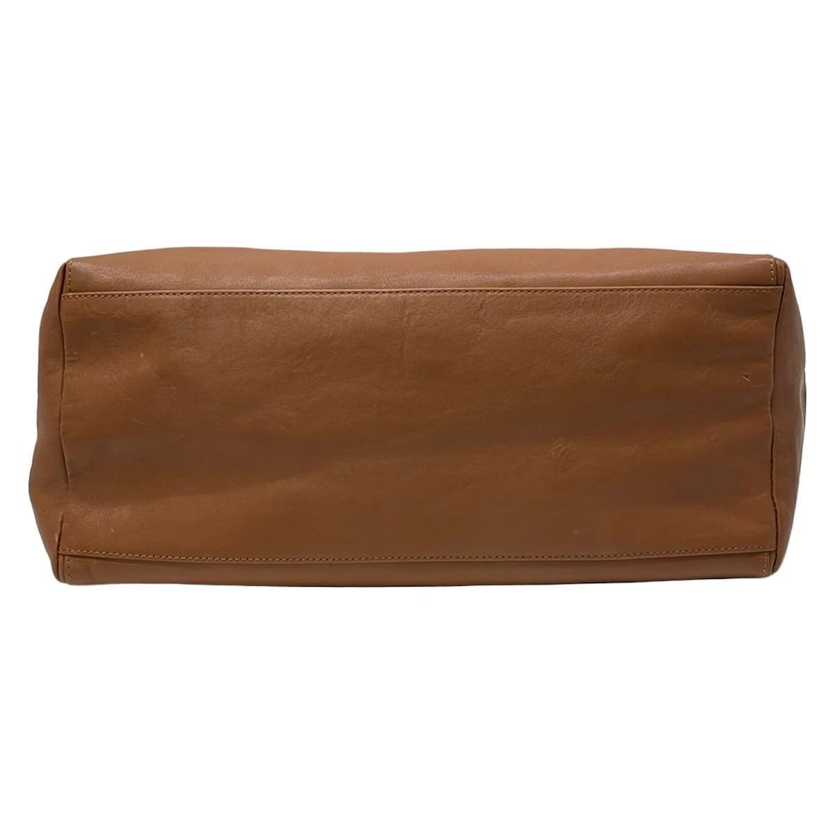 russet Brown Leather Tote Bag