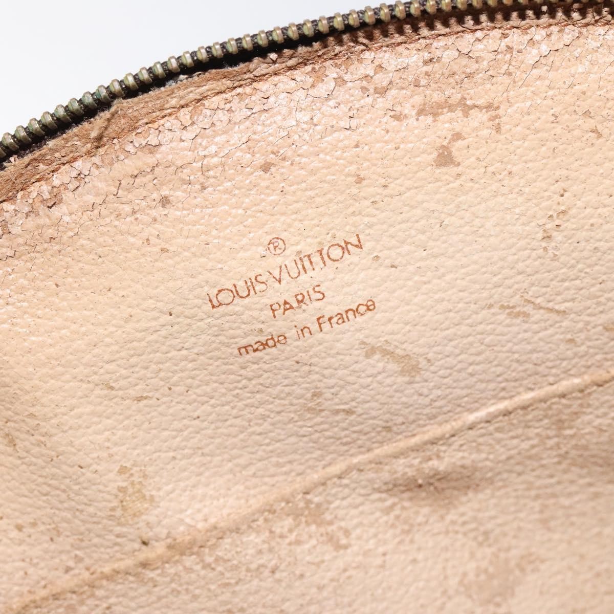 LOUIS VUITTON Monogram Trousse Demi Ronde Cosmetic Pouch M47520 LV Auth BA2491