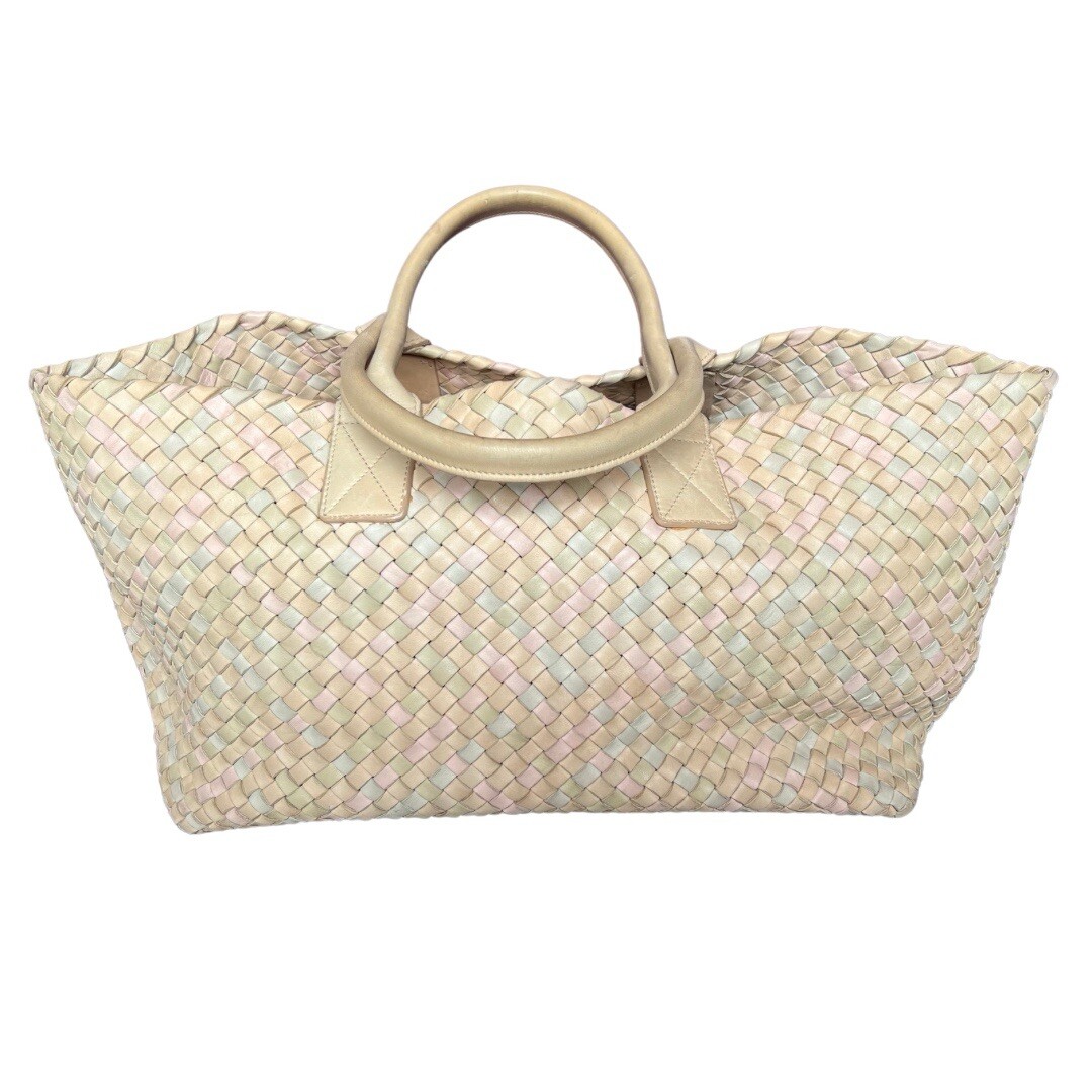 Bottega Veneta Cabat Medium Tote Limited Edition Multi Beige Intrecciato Leather