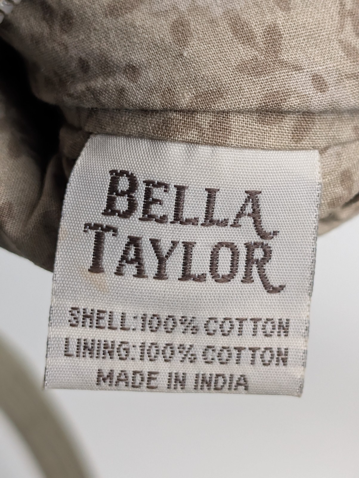 Bella Taylor Quilted Cotton Crossbody Bag Tan Beige Wallet Purse Neutral