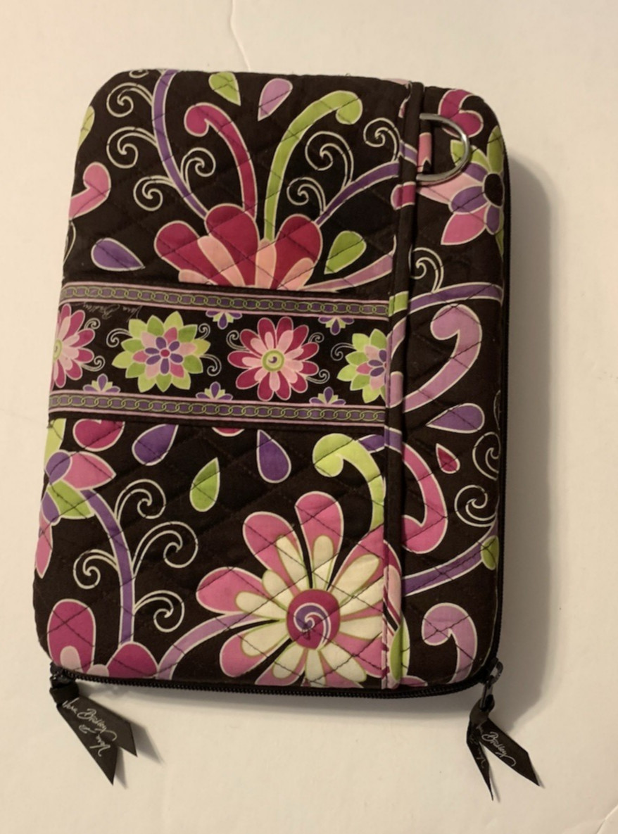 Vintage Vera Bradley Purple Punched Ipad Protector Organizer Hard Shell Case