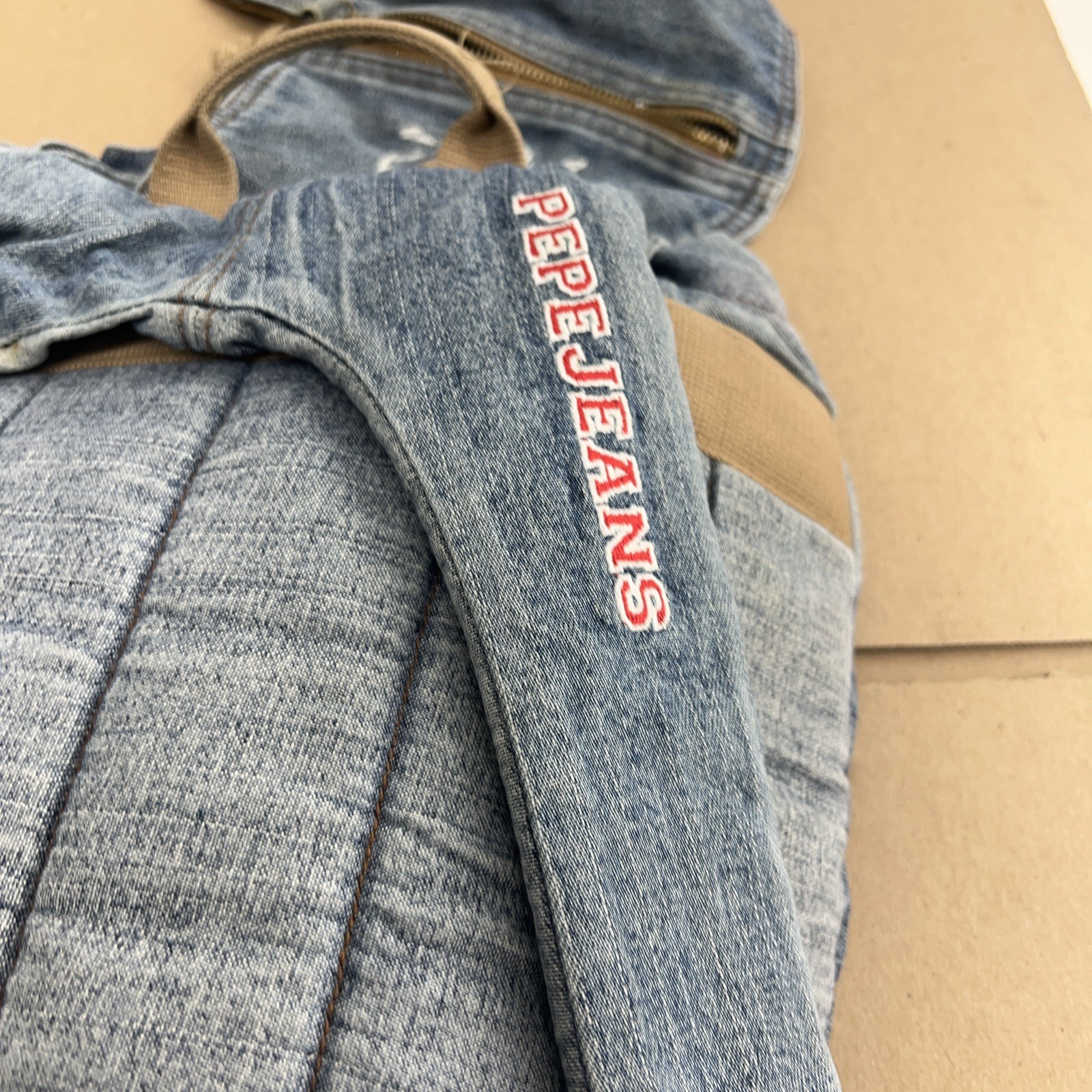 Vintage Pepe Jeans UK Demin Backpack (Hole Stains) (READ)