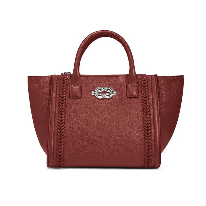 NWTag Brighton Interlok FLEMMING Chili Pepper Red Leather Tote Bag MSRP $465