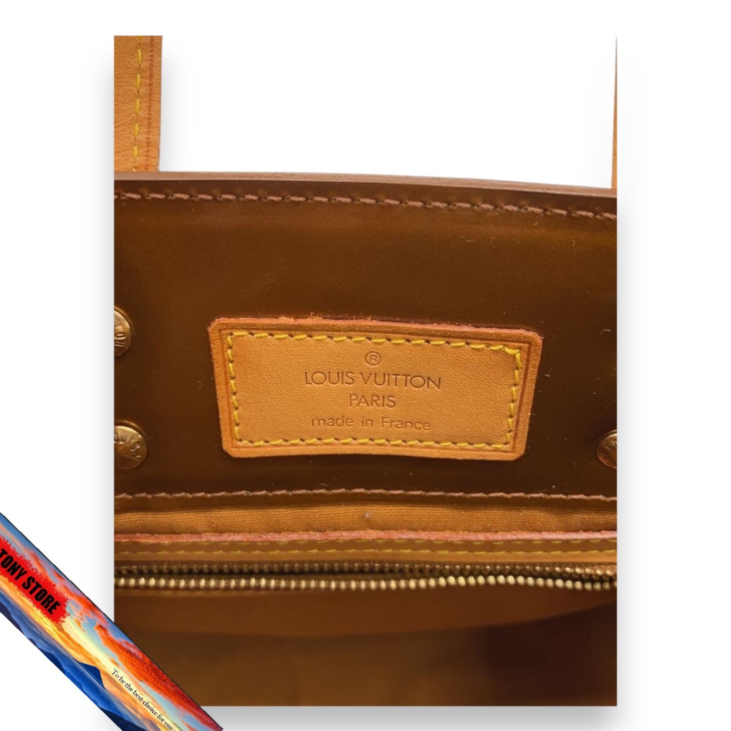 Louis Vuitton Lead PM Monogram Vernis Enamel Brown Handbag Bag