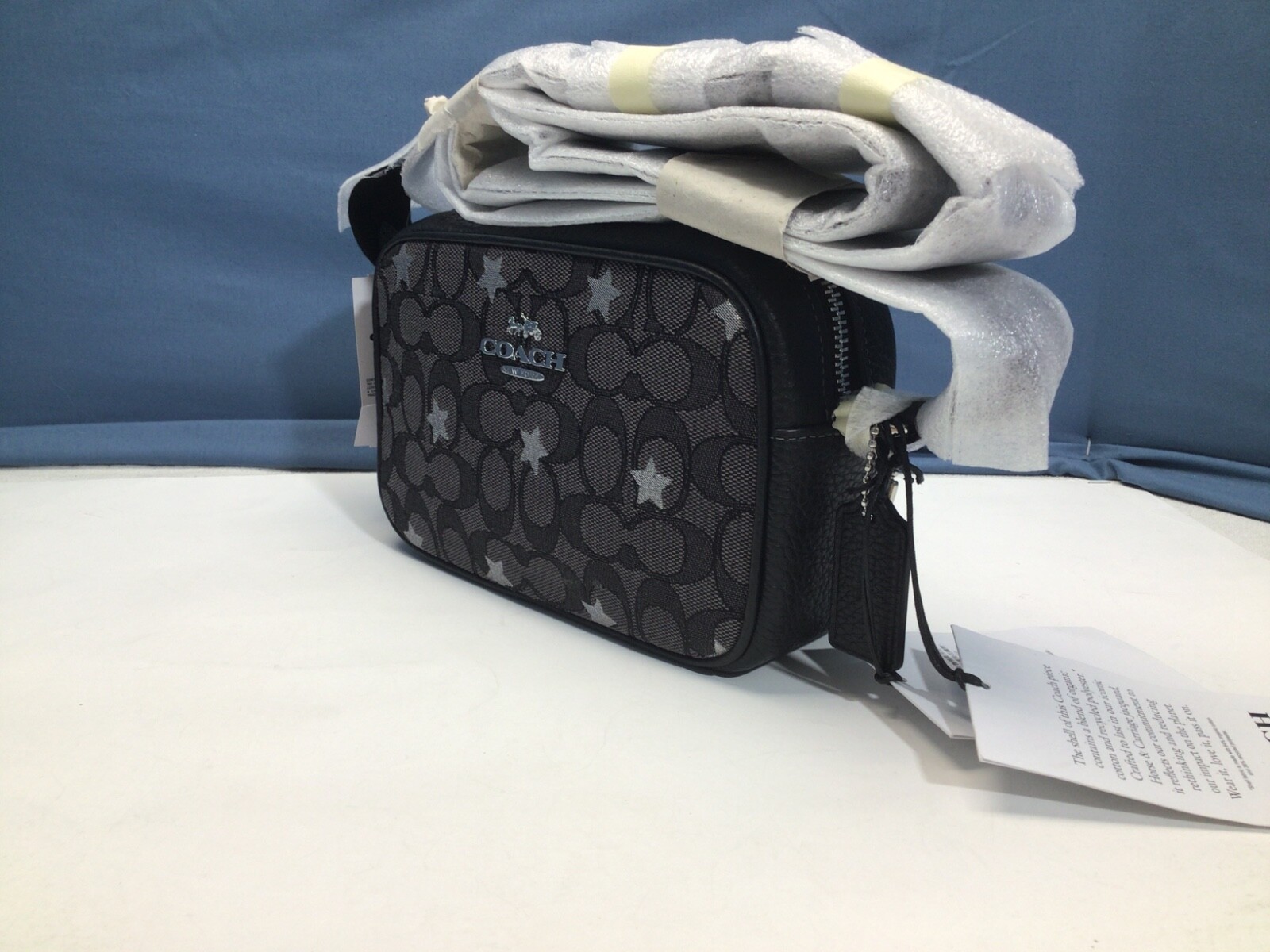 COACH CO926 Mini Jamie Camera Bag Signature Jacquard & Star Embroidery New $298
