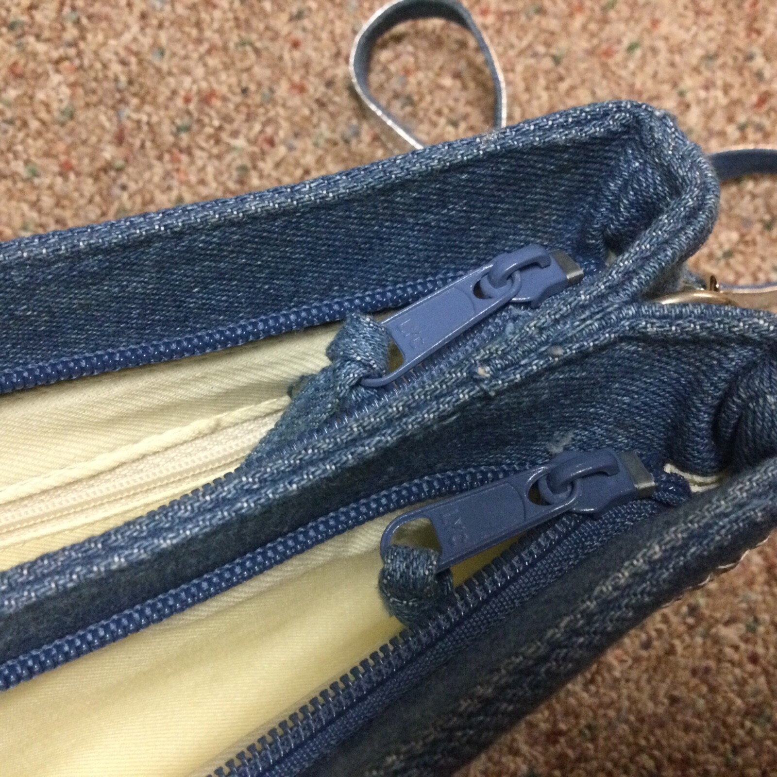 Warren Reed Blue Denim Purse With Silver Bling