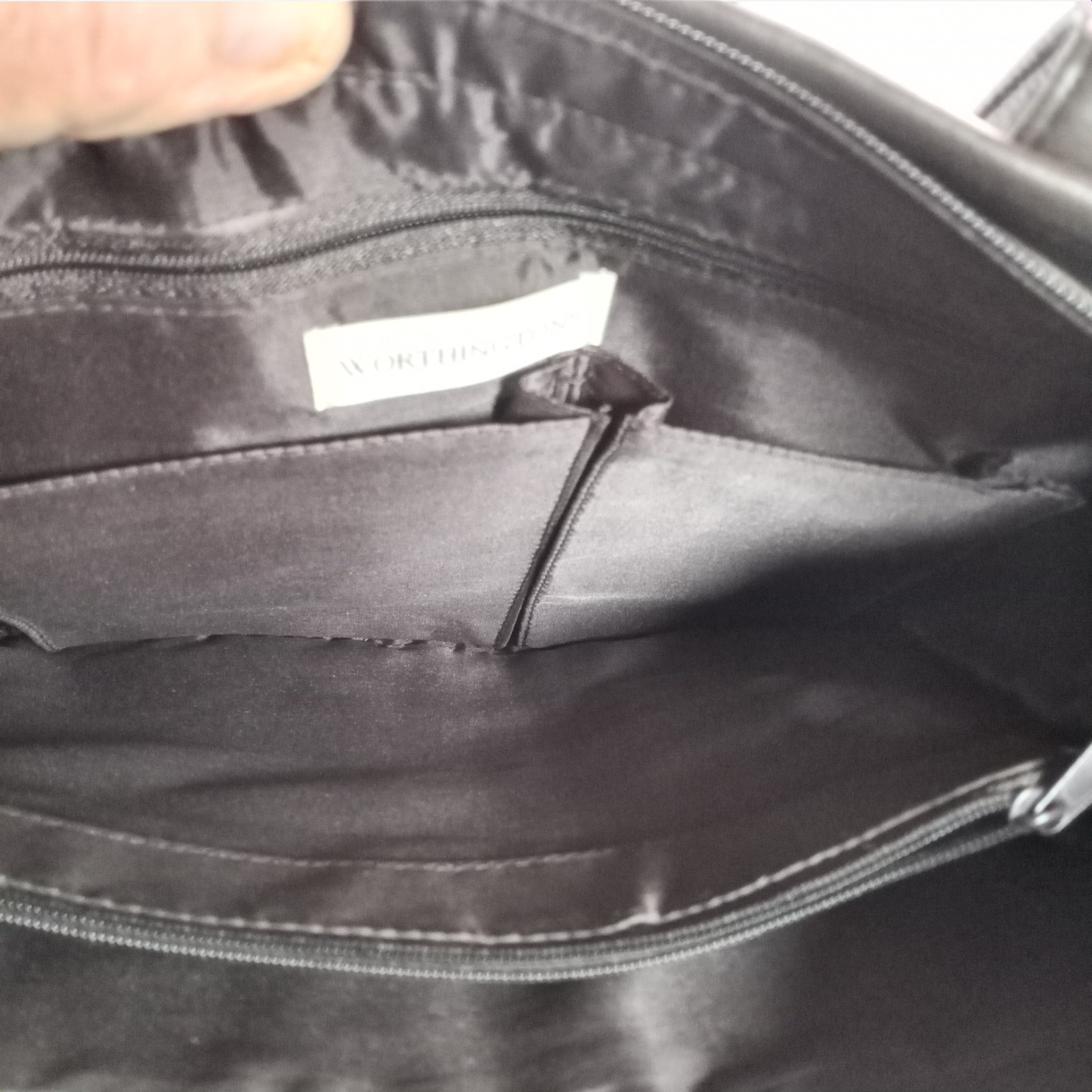 Worthington leather double strap shoulder bag