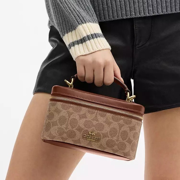 COACH Rainer Crossbody Bag 18 In Signature Canvas Tan CEO23 F/S JP [DDP]